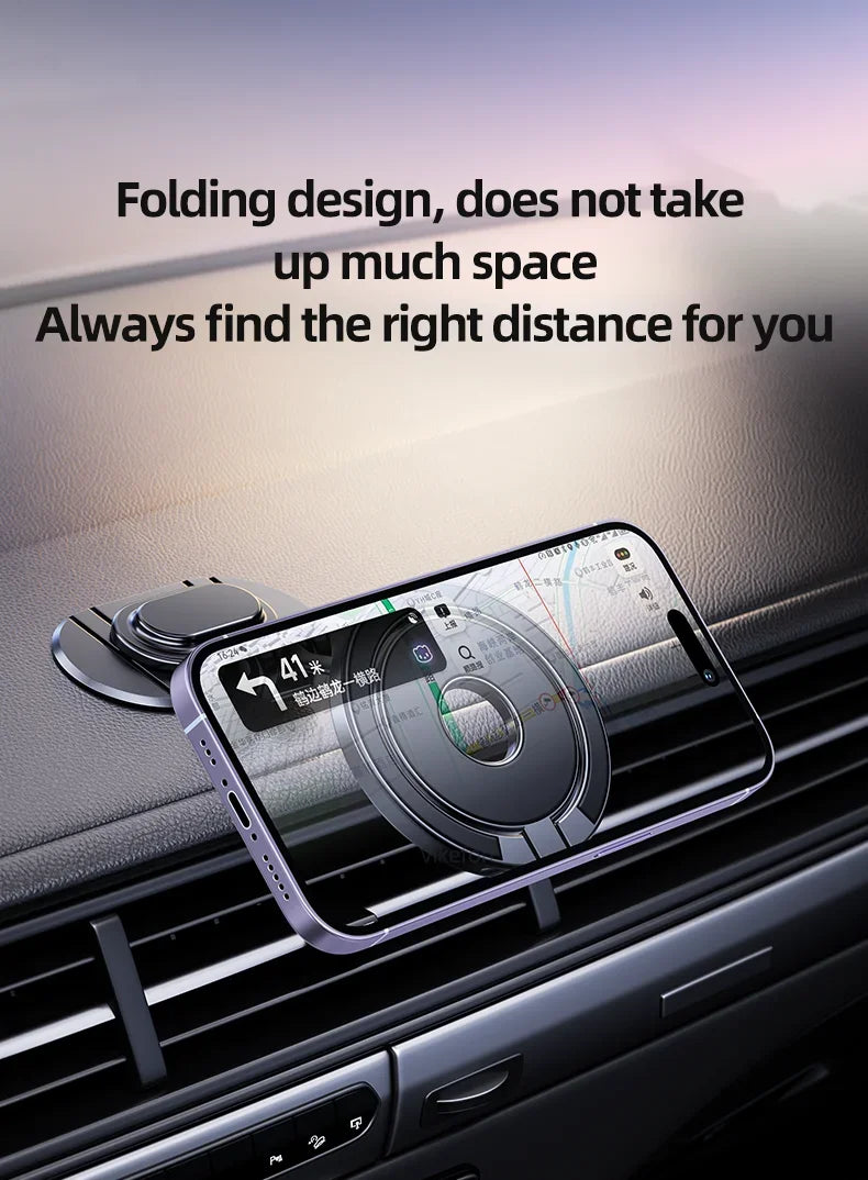 2024 New Magnetic Car Phone Holder Stand 720 Rotation Magnet Smart Phone Bracket For iPhone 15 14 13 12 Pro Max Samsung Xiaomi