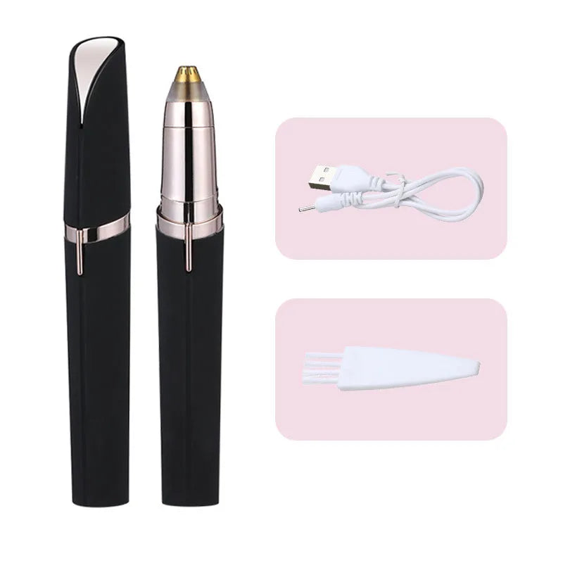 Womens Electric Eyebrow Trimmer Eye Brow Shaper Pencil Face Hair Remover For Women Automatic Eyebrow Shavers Pocketknife