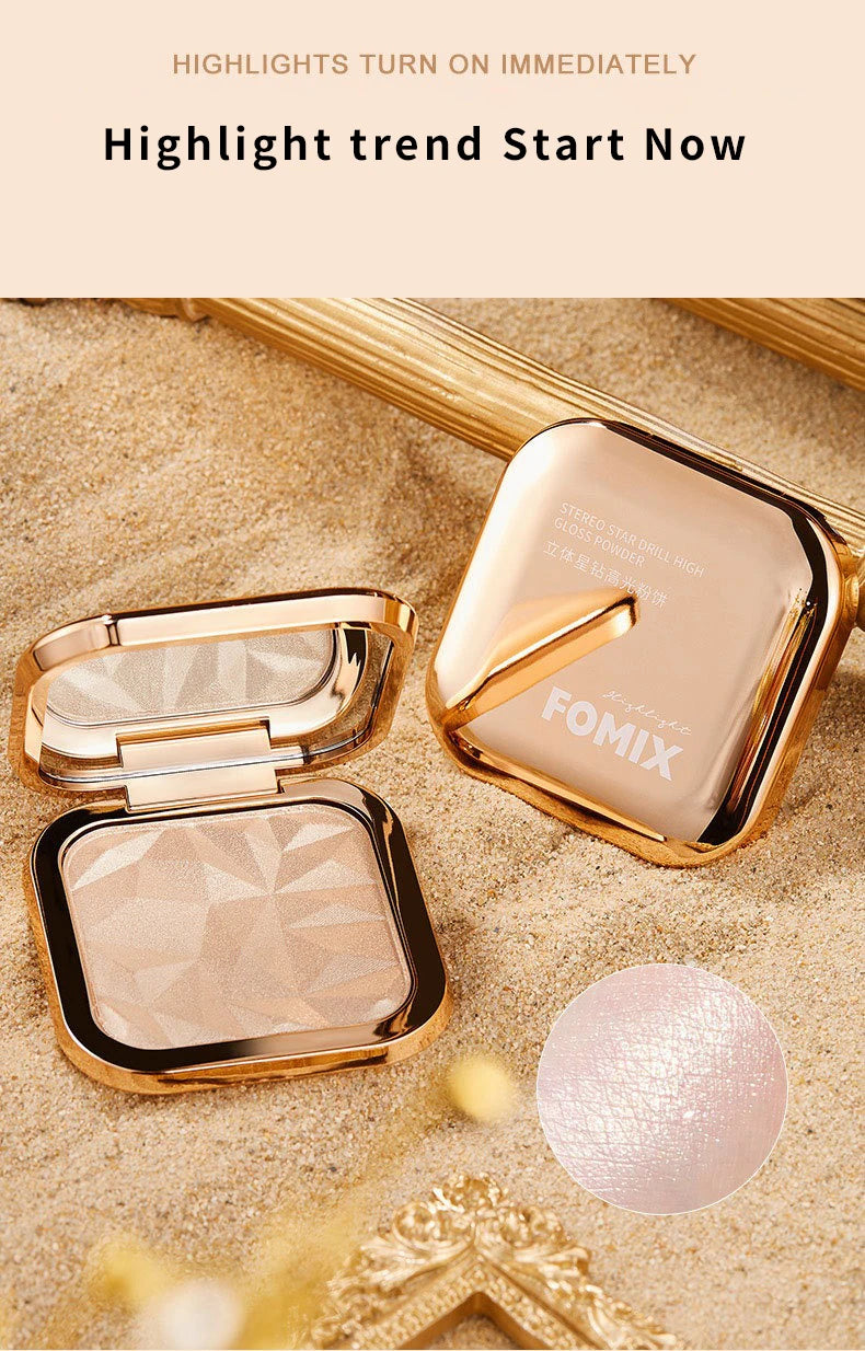 Stereo Star Diamond high Light Powder Pearlescent nose Shadow contouring and brightening one disc