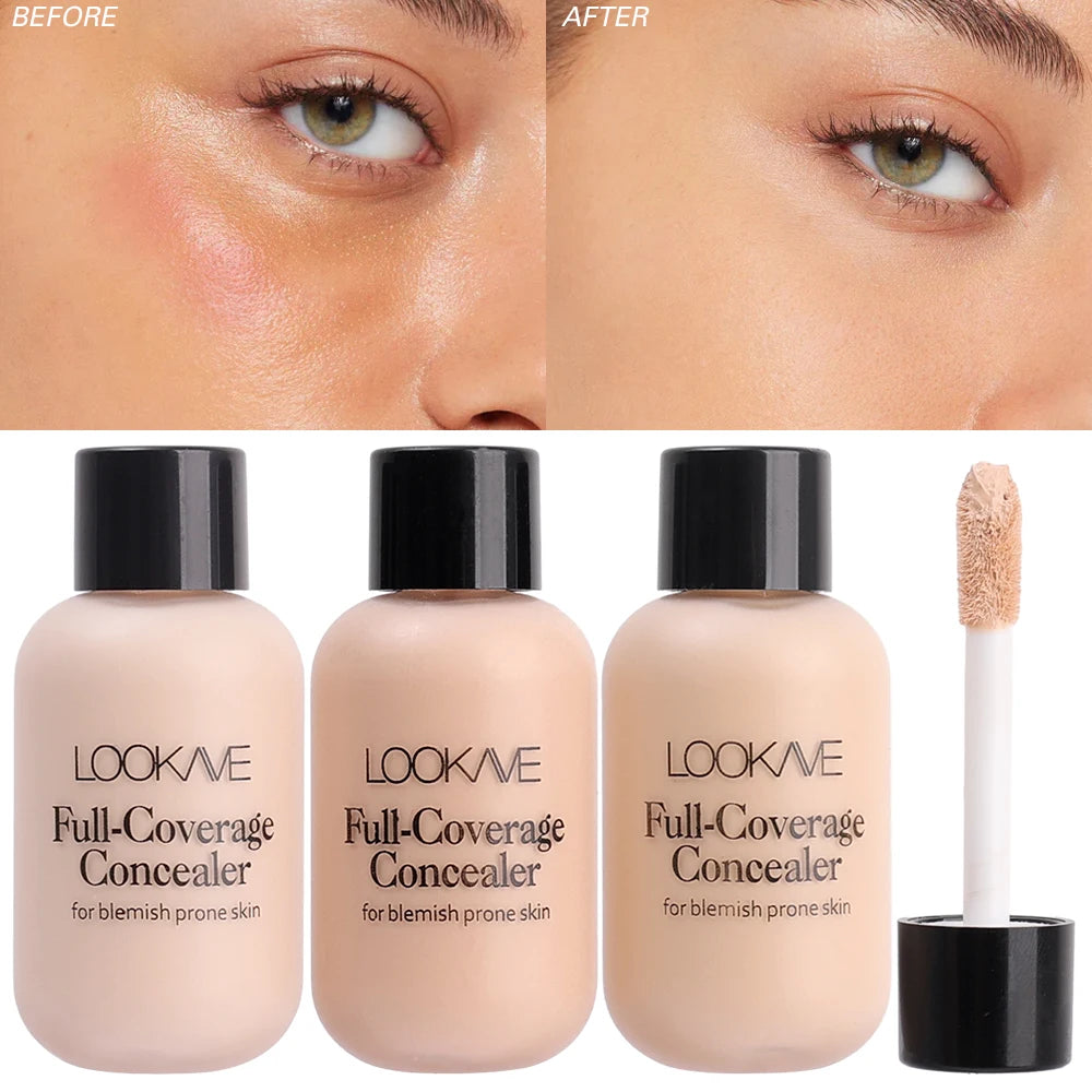 Full Cover Liquid Concealer Cream Makeup 12ML Invisible Eye Dark Circles Cream Face Foundation Waterproof Make Up Base Cosmetics