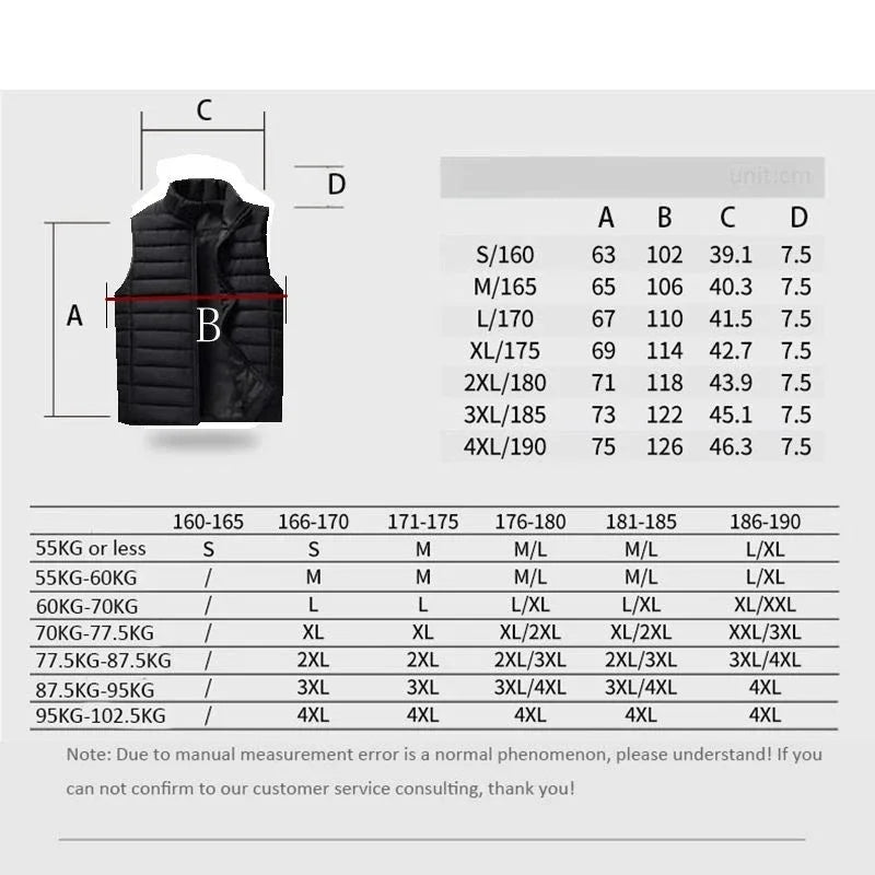 Men Outdoor Vest Jacket Men Women Autumn Winter Electric Thermal Clothing Waistcoat Sports Hiking