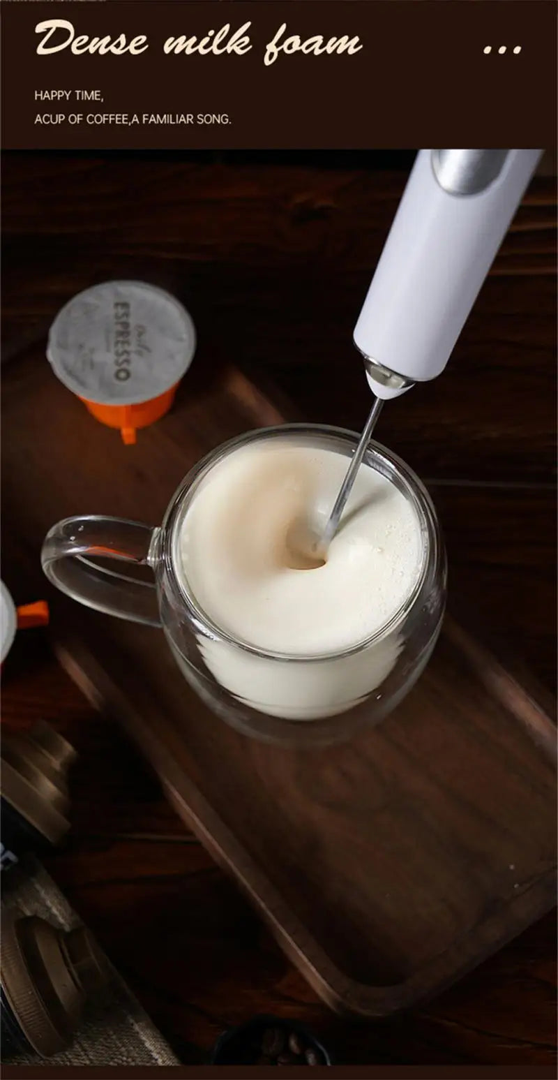 Wireless Electric Milk Frother Whisk Egg Beater USB Rechargeable Handheld Coffee Blender Milk Shaker Mixer Foamer Food Blender