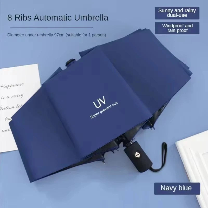 Xiaomi Mini Automatic Folding Umbrella Anti UV Rain Sun Umbrella Fashion Portable Windproof Light Women Men Parasol Umbrella New