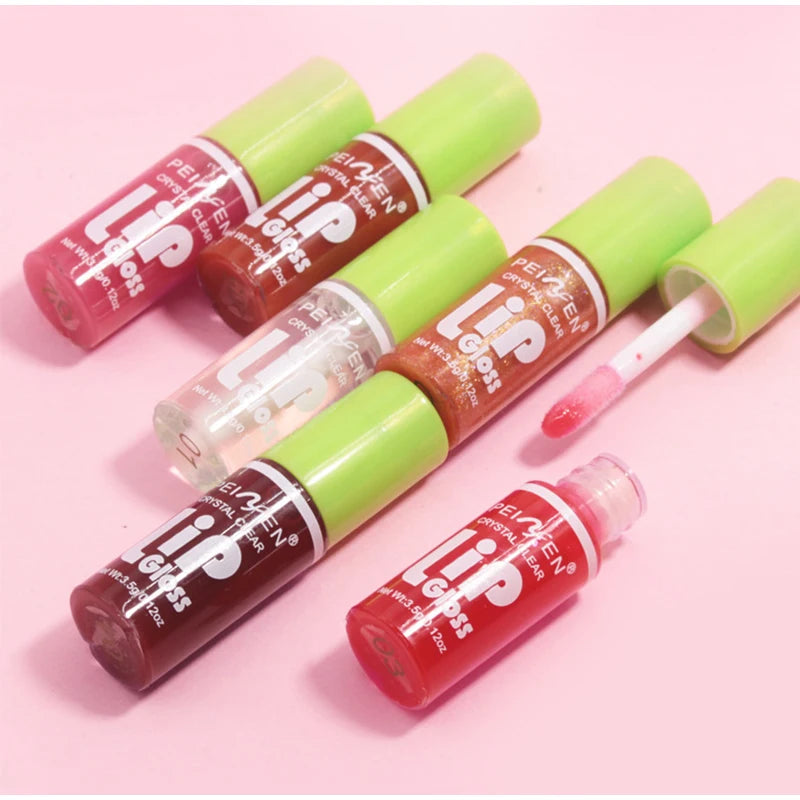 6-Pack Set Mirror Lip Gloss Moisturizing Lasting Pudding Lip Gloss Hydrating Waterproof Glossy Lip Gloss Makeup Lip Cosmetics