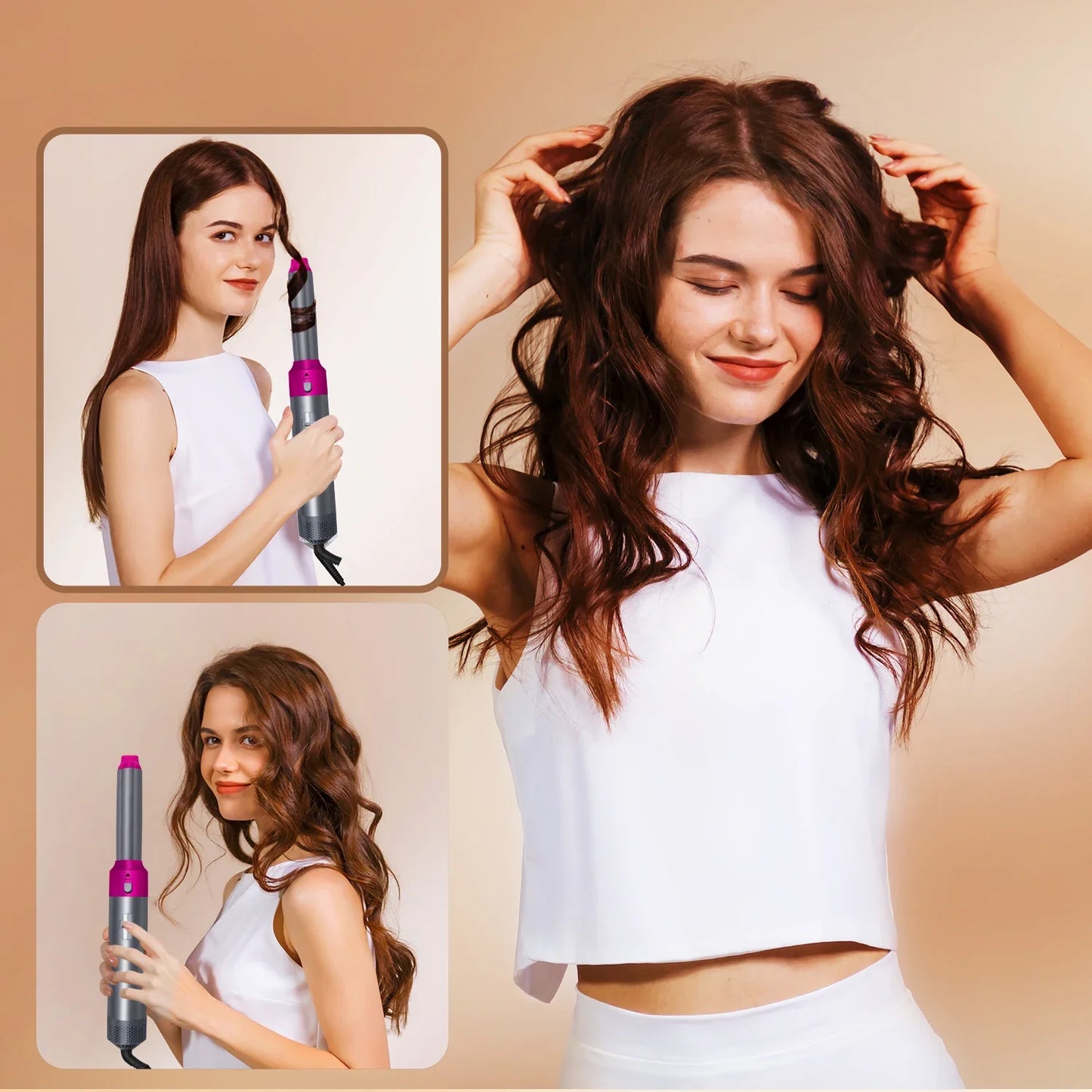 5 In 1 Quality Hairdryer Comb Hot Air Comb For Curling And Straightening Hair Automatic Straight Hair Comb Styling Hair Dryer