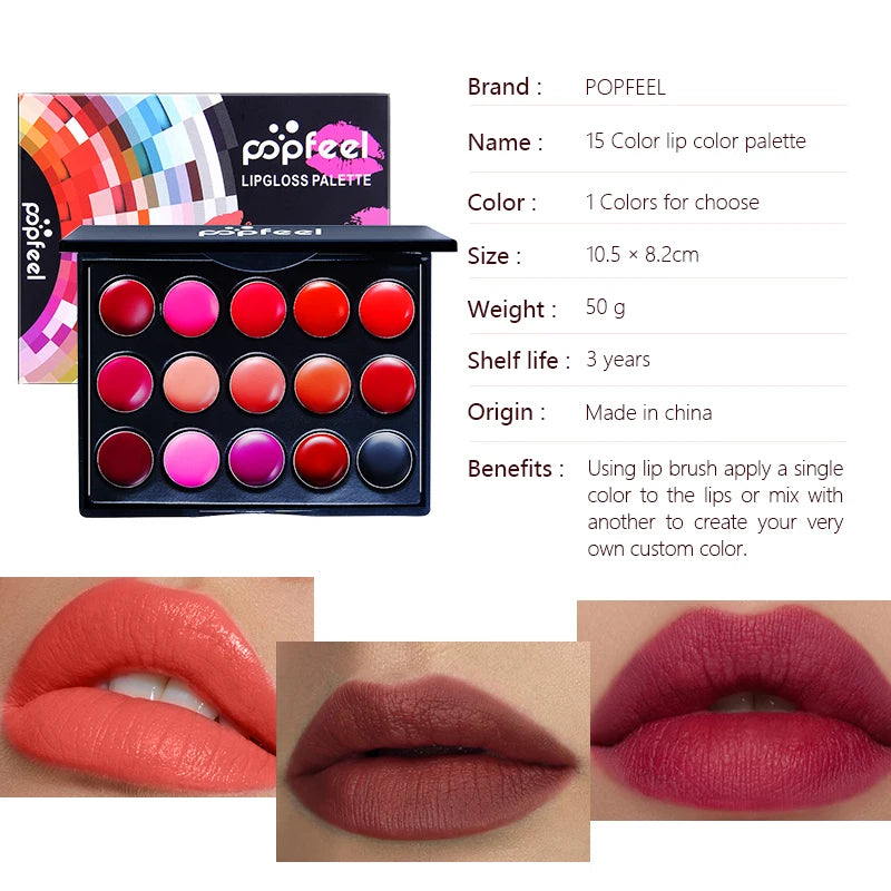 POPFEEL Complete Makeup Set - 24pcs -Warm Brown Tone Lip, Eye & Face Makeup, in Long-lasting Paste Form, Gift for Women & Girls